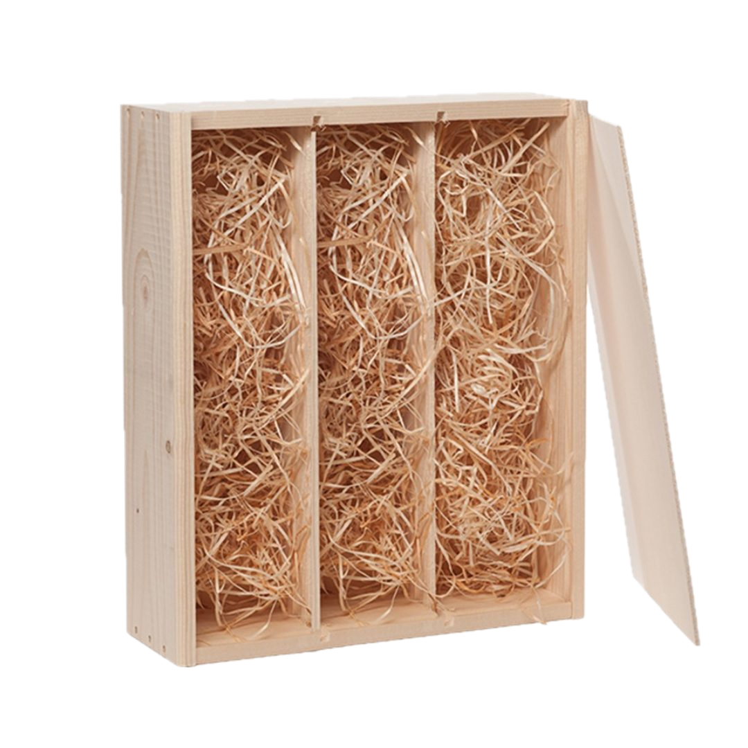 Houten Wijnkist voor 3 Flessen met Schuifdeksel (kopie)